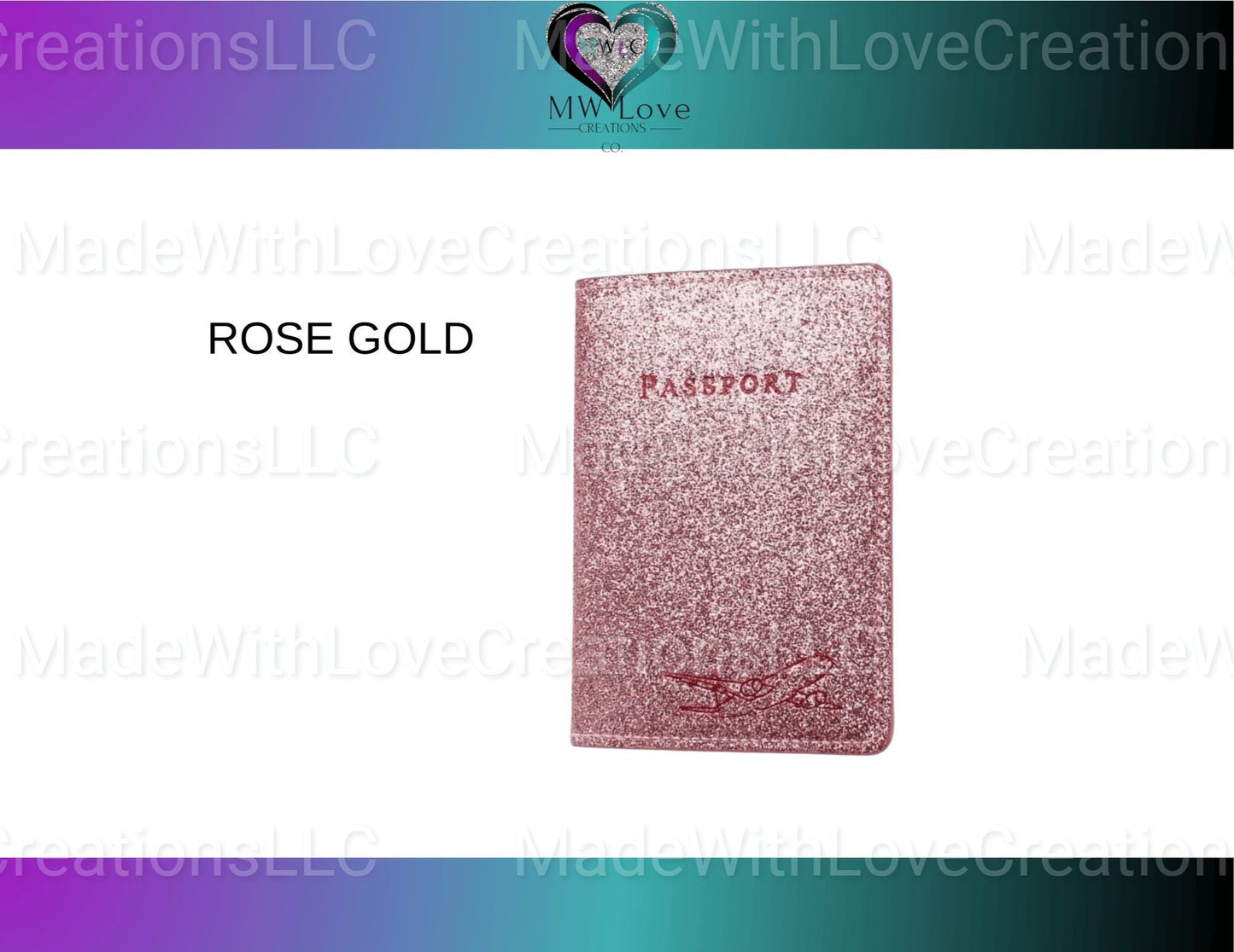 Glitter Passport Cover