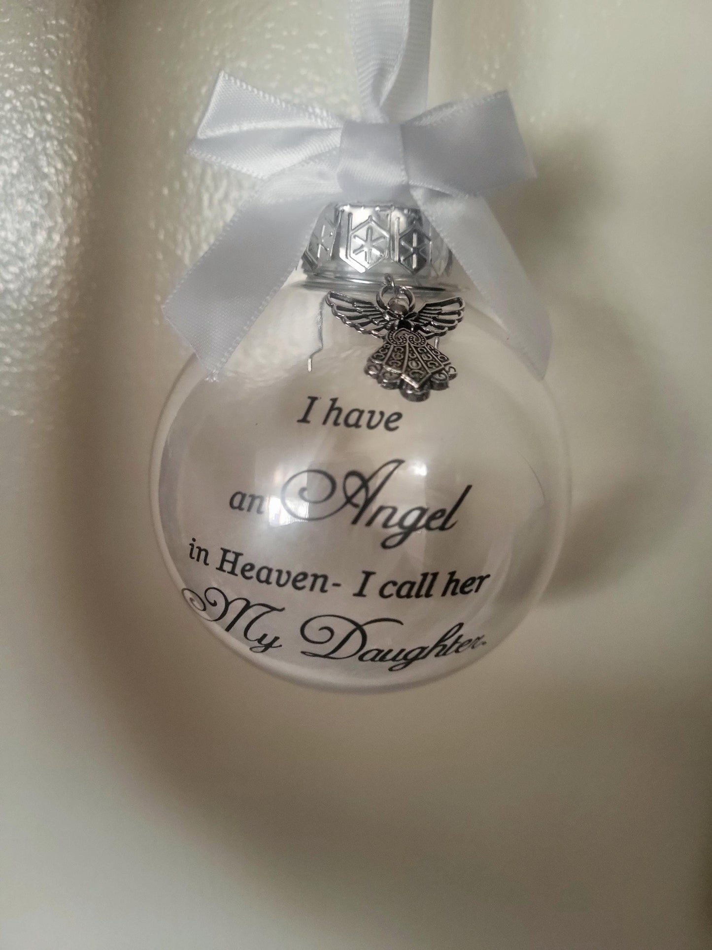 Memorial Ornament, Memorial Gift, In Loving Memory Ornaments, Keepsake, Feathers,Angel,Gift Box