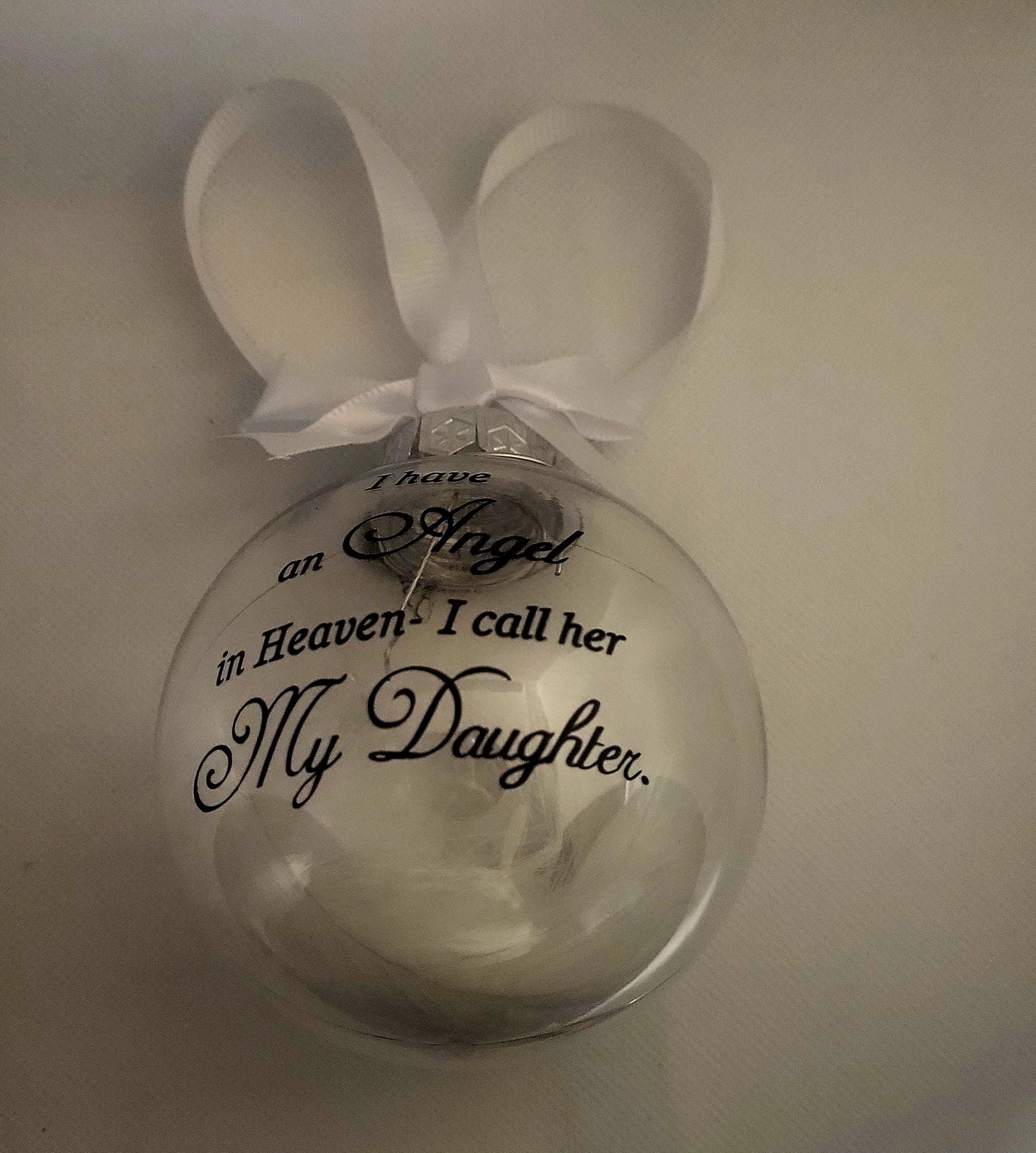 Memorial Ornament, Memorial Gift, In Loving Memory Ornaments, Keepsake, Feathers,Angel,Gift Box