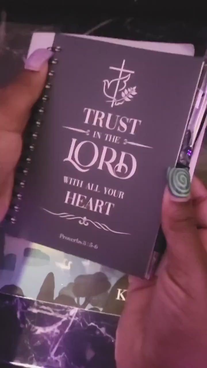 Inspirational Scripture Notepad & Pen Sets, Christian Spiral Bible Notebook, Note Taking, Bible Study Journal, Christian Gift Sets